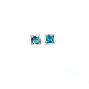 Blue Topaz Earring in .925 Sterling Silver - KST 51926