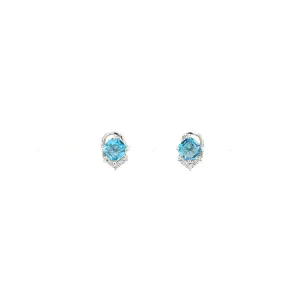 Blue Topaz Earring in .925 Sterling Silver - KST 55519