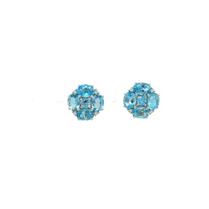 Blue Topaz Earring in .925 Sterling Silver - KST 56917