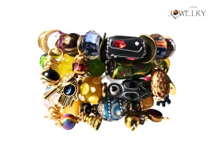Boho Hamsa Hand Charm Bracelet Stack
