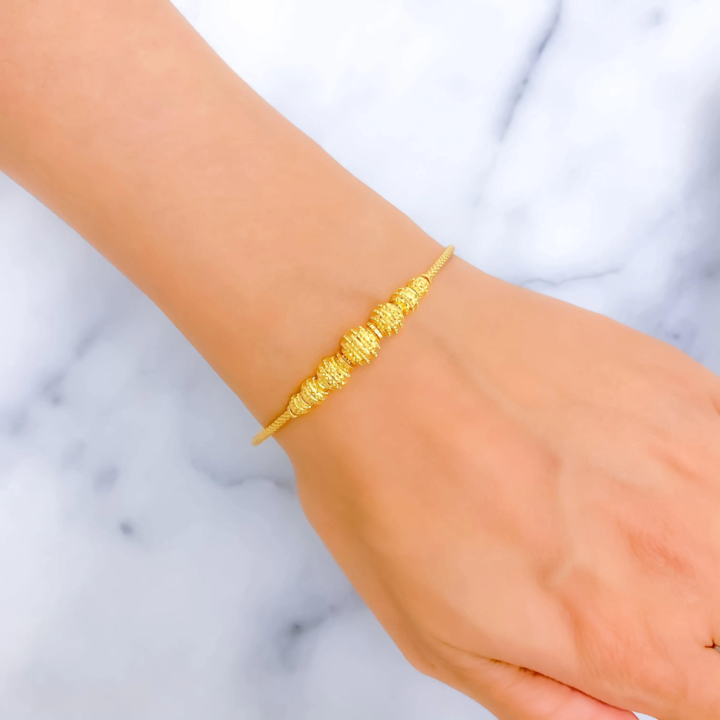 Bold Chic 22k Gold Bangle Bracelet