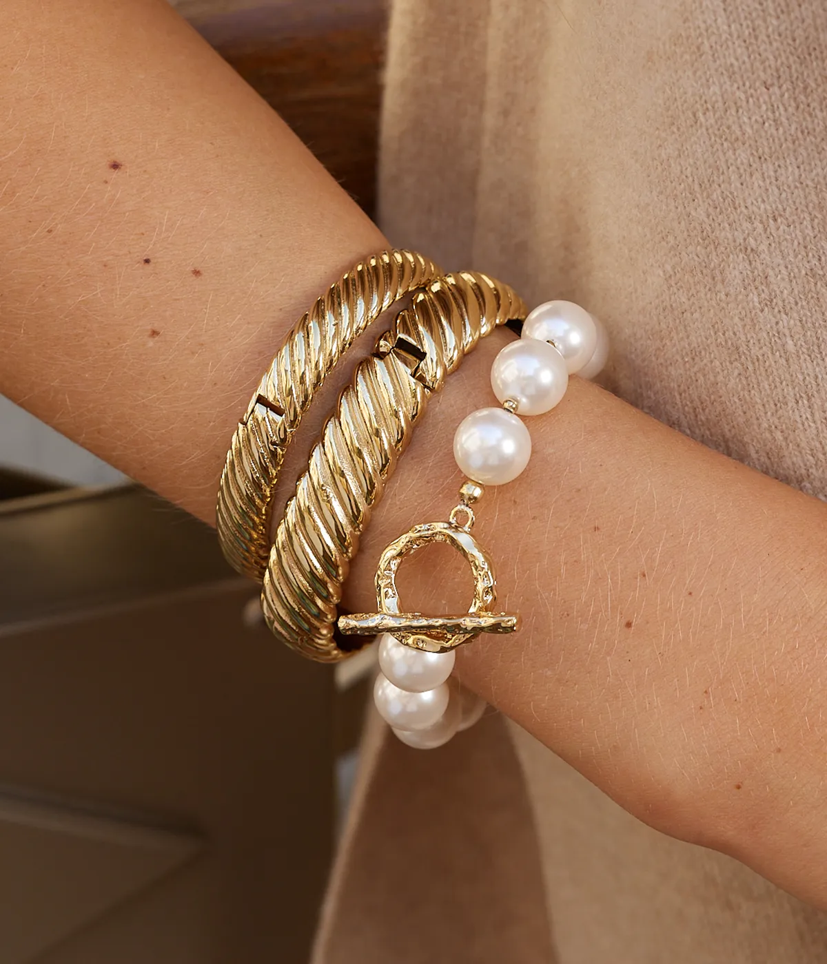 Bracelet Louka (Acier doré)