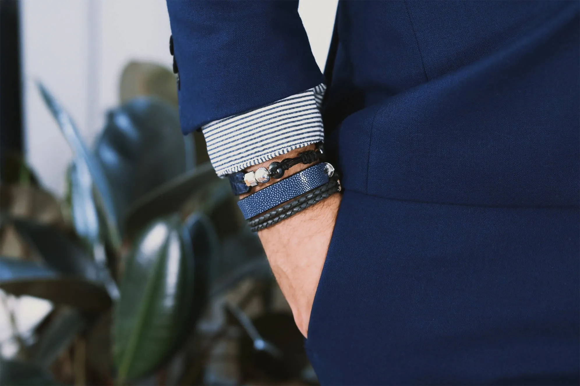 Bracelets en cuir de raie / galuchat