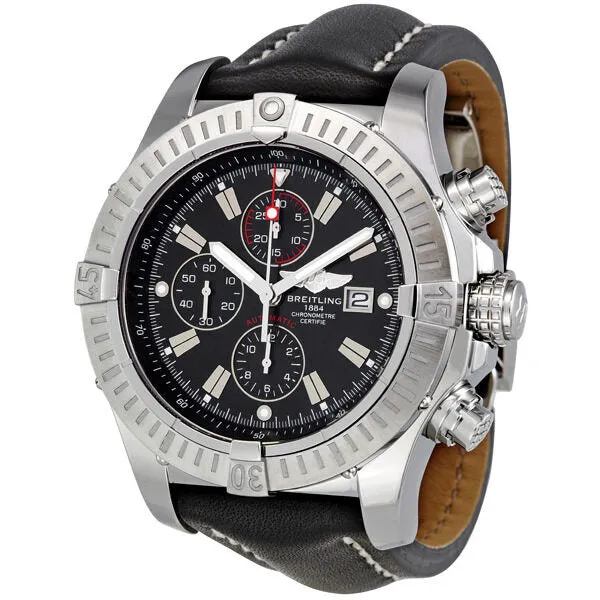 Breitling Super Avenger Black Dial Chronograph Men's Watch A1337011-B907BKLD A1337011/B907