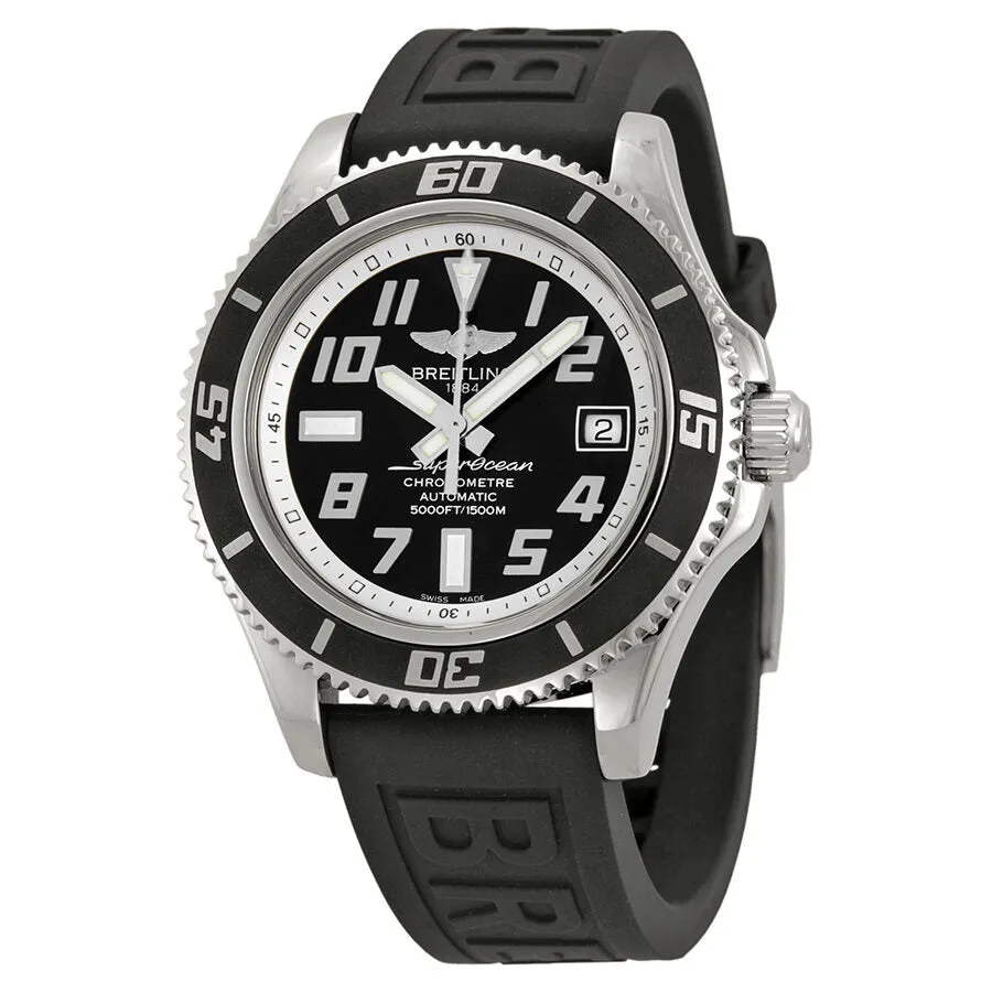 Breitling SuperOcean 42 Mechanical Black Dial Black Rubber Men's Watch A1736402-BA29BKPT3 A1736402/BA29-118s