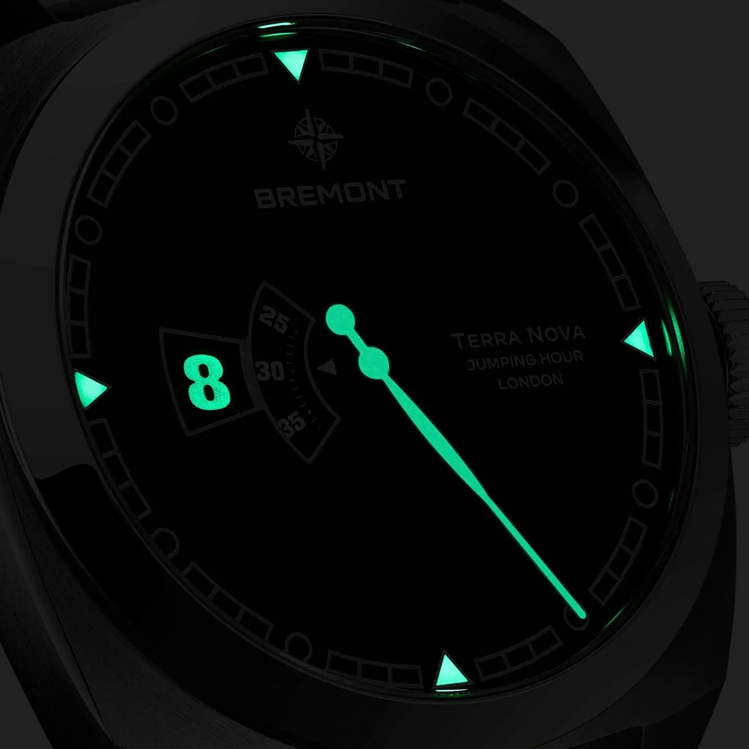 Bremont Terra Nova 40.5 Jumping Hour Automatic – TN40-JH-SS-BK-L-S