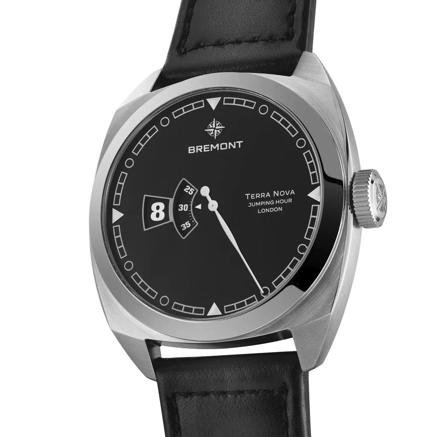 Bremont Terra Nova 40.5 Jumping Hour Automatic – TN40-JH-SS-BK-L-S
