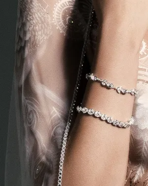 Bridal bracelet - Silk crystal by Stephanie Browne