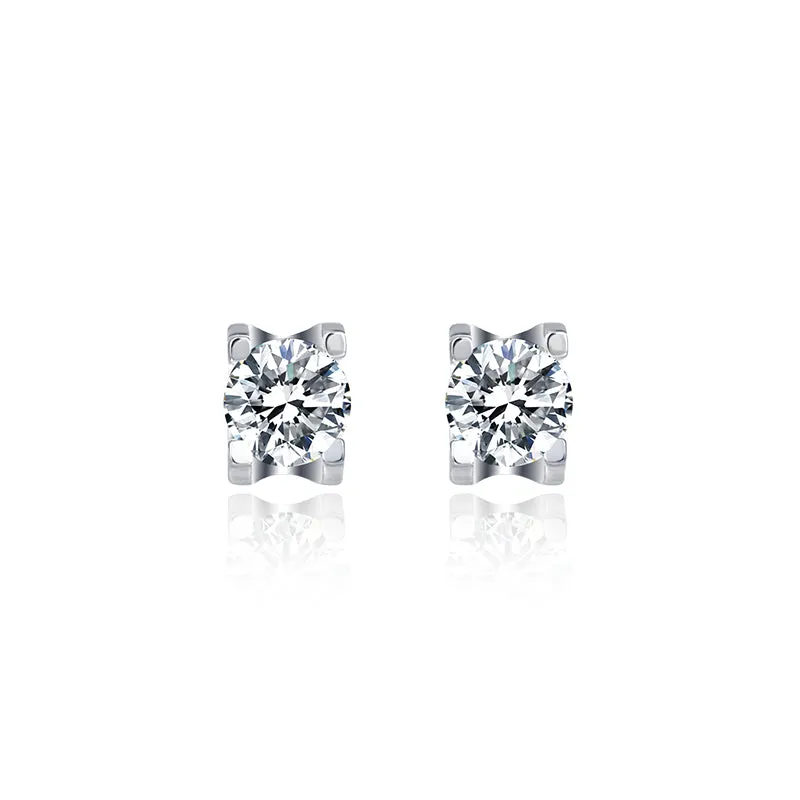 Brilliant Round Cut Moissanite Diamond Earrings Necklace Sets