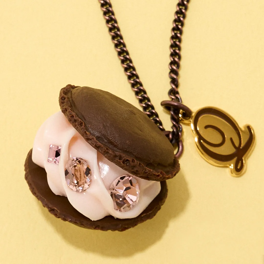Brownie Raspberry Macaron Necklace【Japan Jewelry】