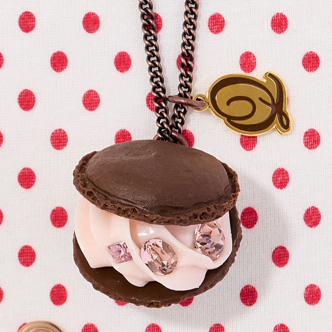 Brownie Raspberry Macaron Necklace【Japan Jewelry】