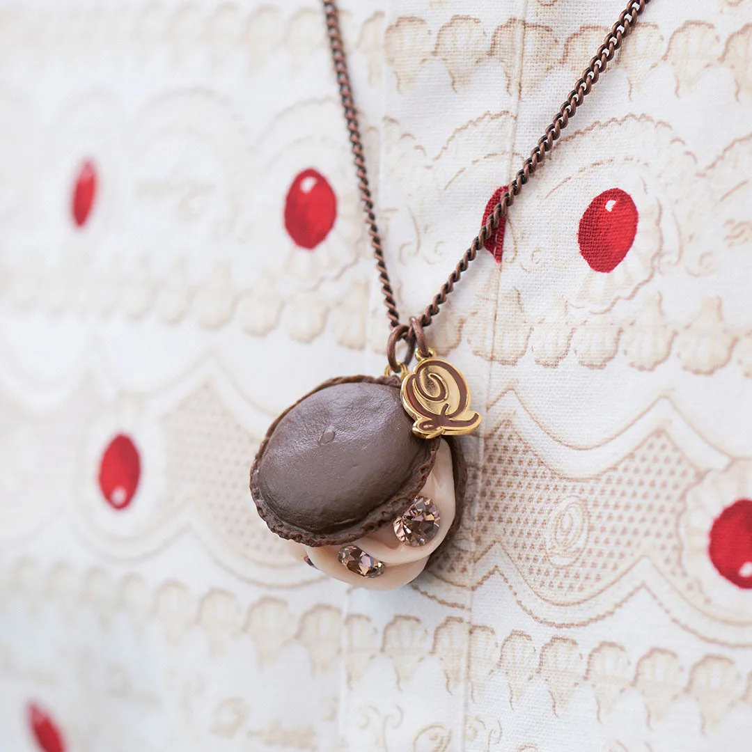 Brownie Raspberry Macaron Necklace【Japan Jewelry】