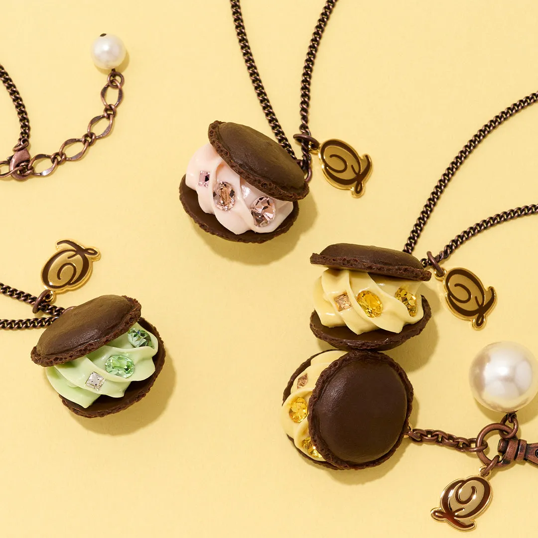 Brownie Raspberry Macaron Necklace【Japan Jewelry】