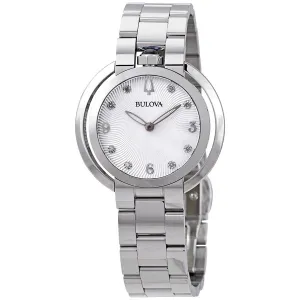 Bulova Rubaiyat Diamond White Dial Ladies Watch 96P184