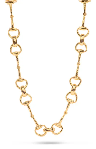 Capucine de Wulf Equestrian Snaffle Bit 20" Chain Necklace - Gold