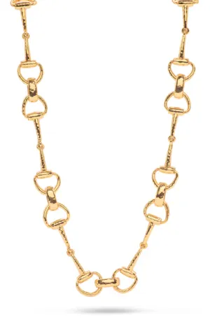 Capucine de Wulf Equestrian Snaffle Bit 20" Chain Necklace - Gold