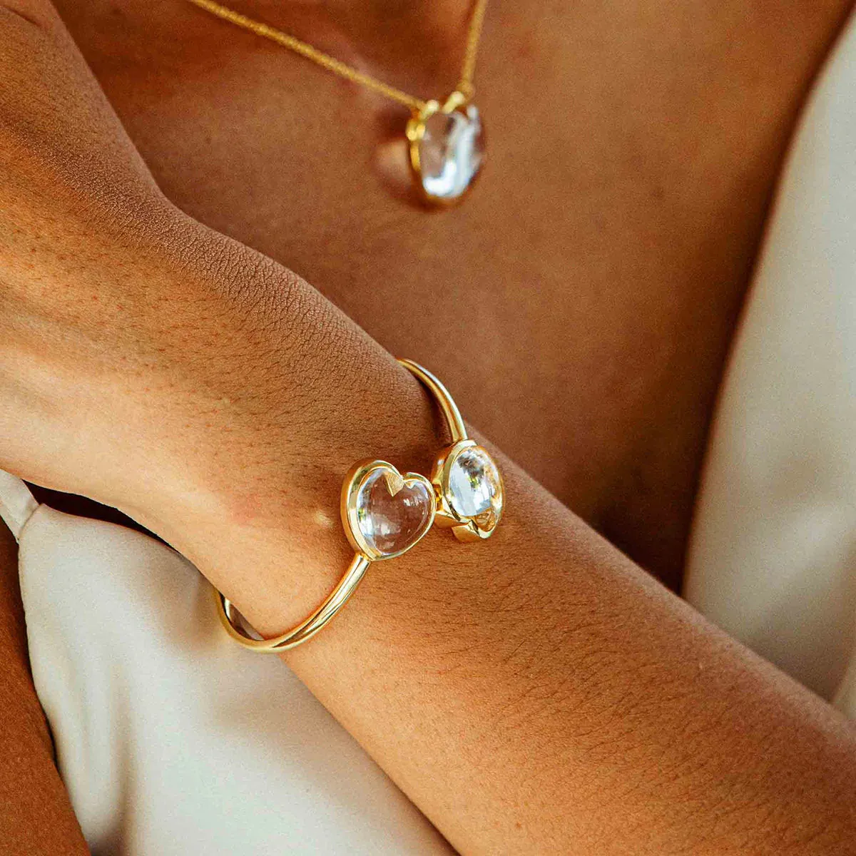 Capucine de Wulf Love Bangle - Clear Quartz