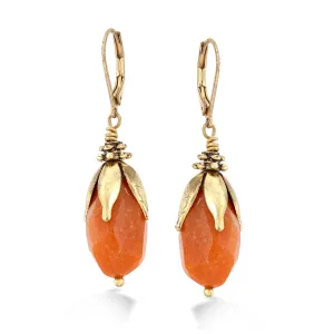 CARNELIAN DROP EARRINGS #2190R3301 (1A1/1C13)