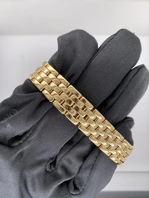 Cartier Panthere 128000M 18K Yellow Gold Ladies Diamonds Watch Box & Paper