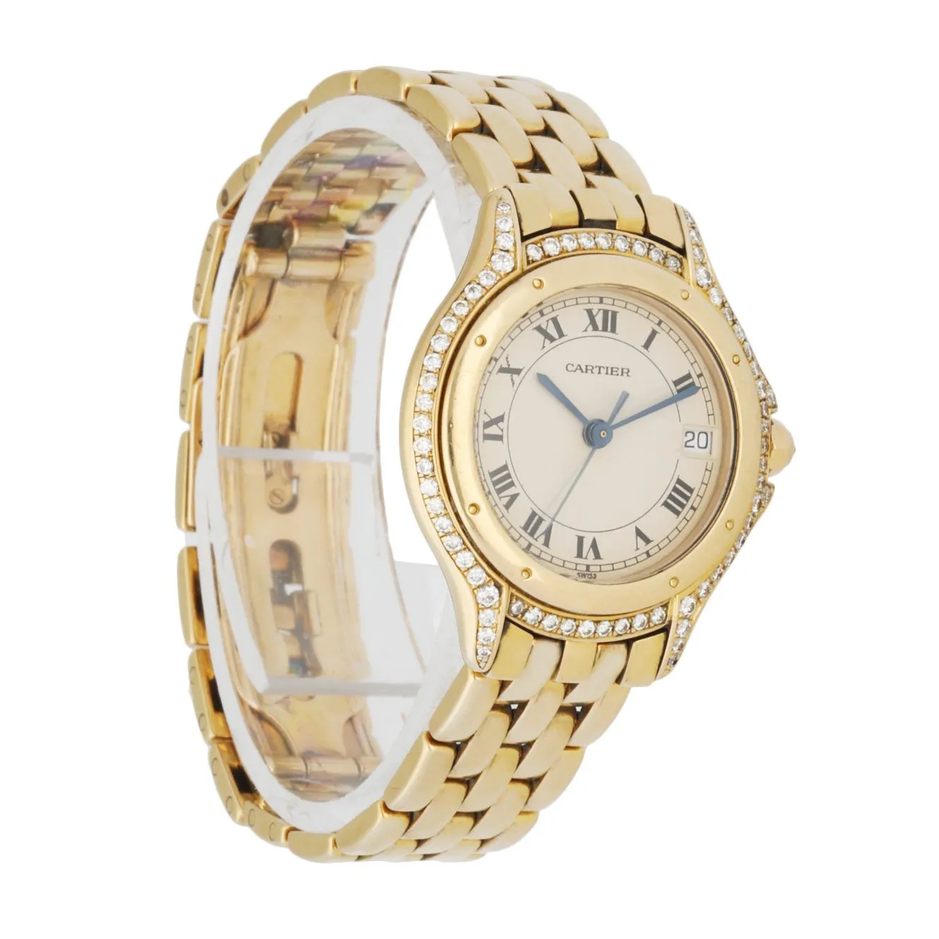 Cartier Panthere Cougar 887907 18K Yellow Gold & Diamond Ladies Watch