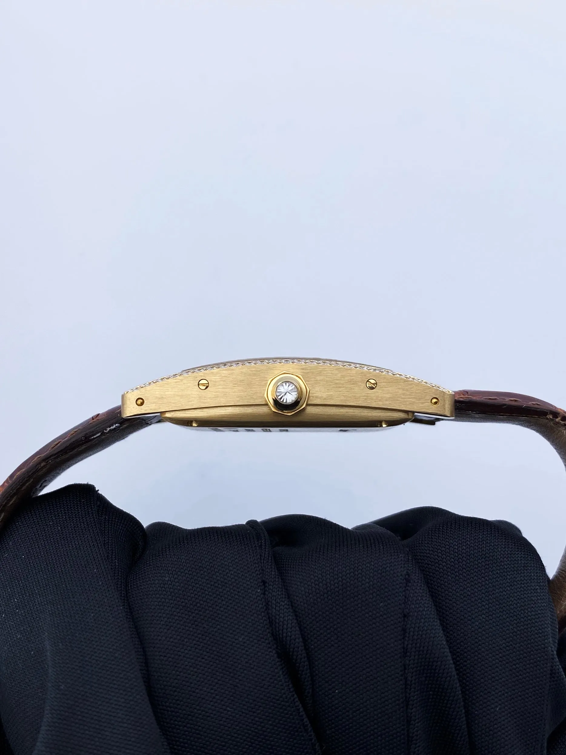 Cartier Tank Americaine 2483 Diamond Yellow Gold  Ladies Watch Box Papers