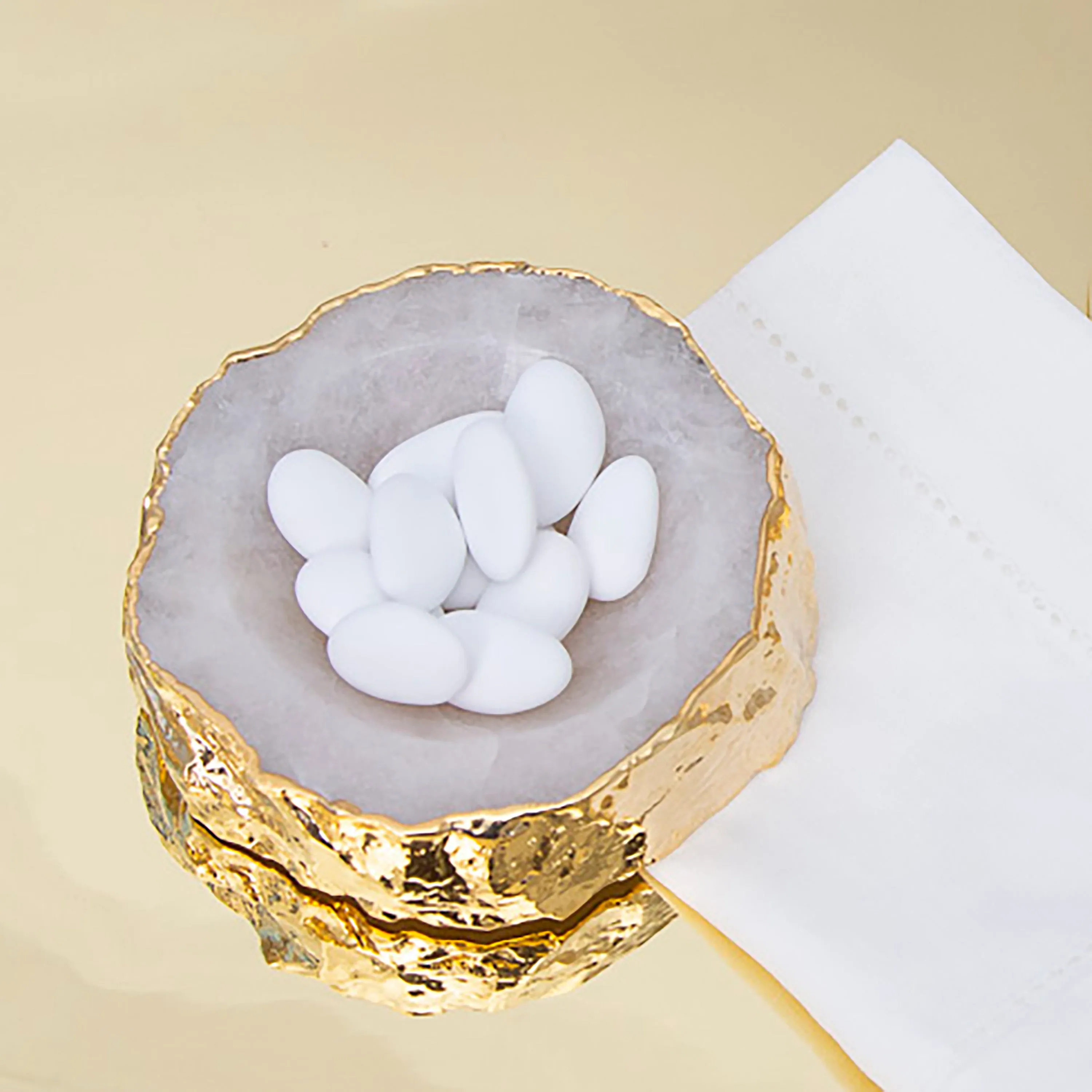 Cascita Bowl, Crystal & Gold