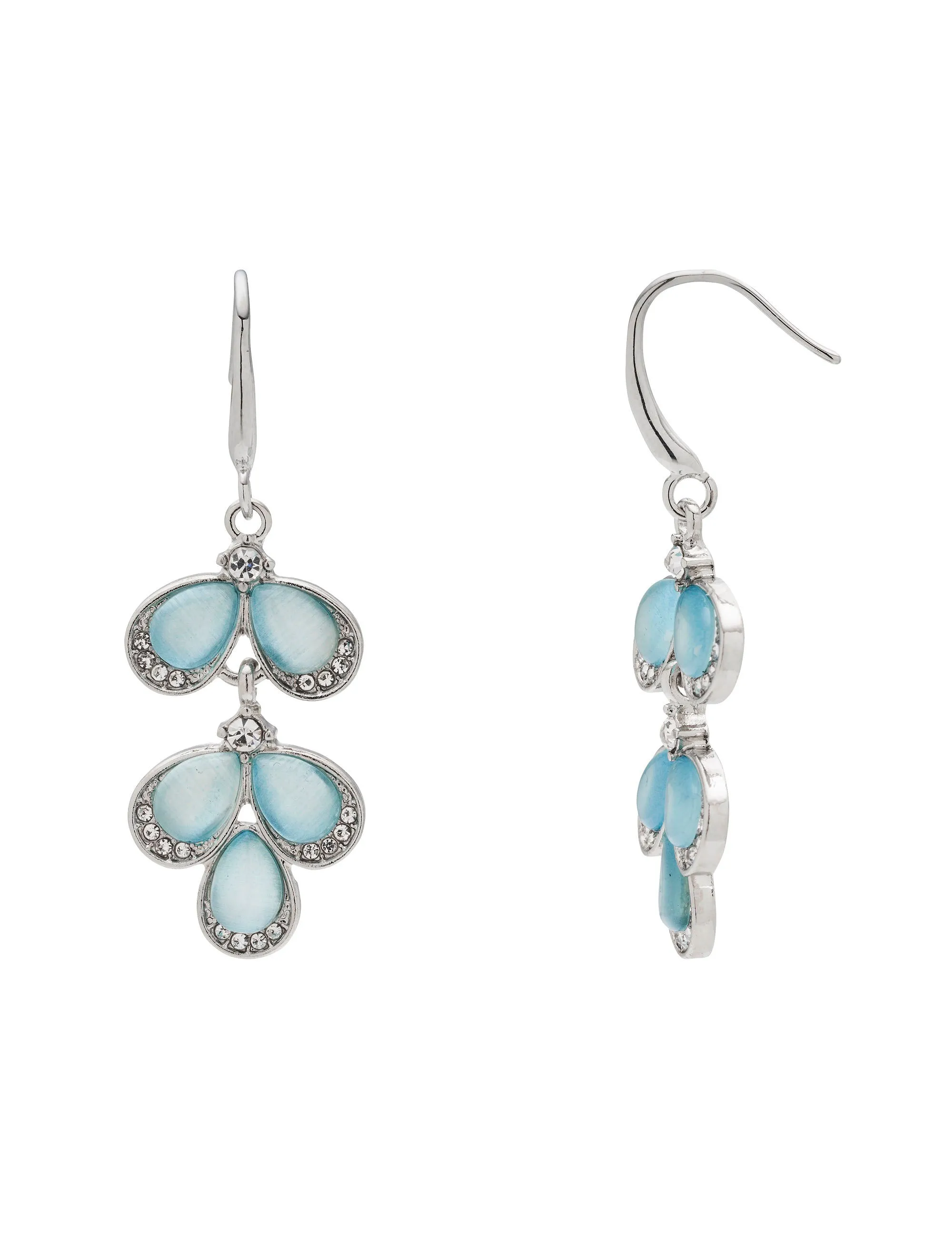 CAT EYE STONE CHANDELIER EARRING