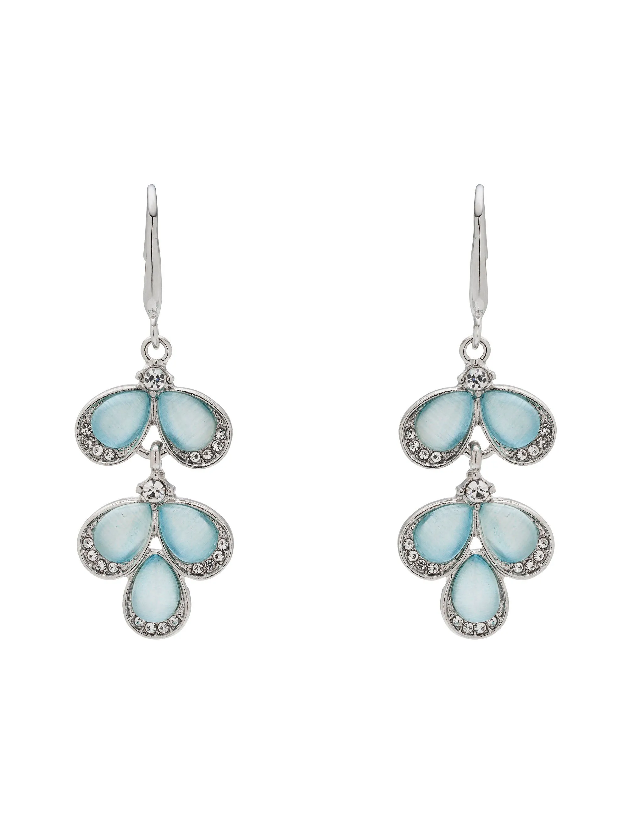 CAT EYE STONE CHANDELIER EARRING