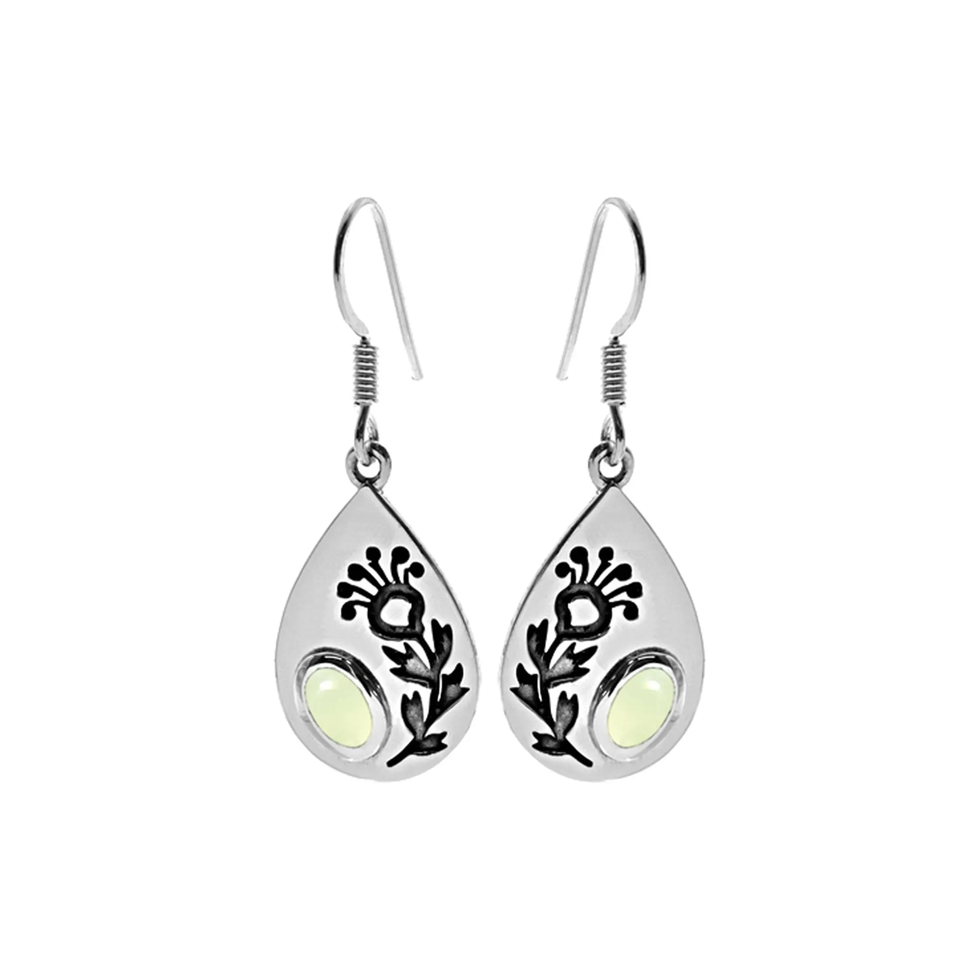 Catalina dandelion prehnite earrings