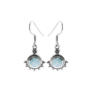 Catalina half surround larimar earrings