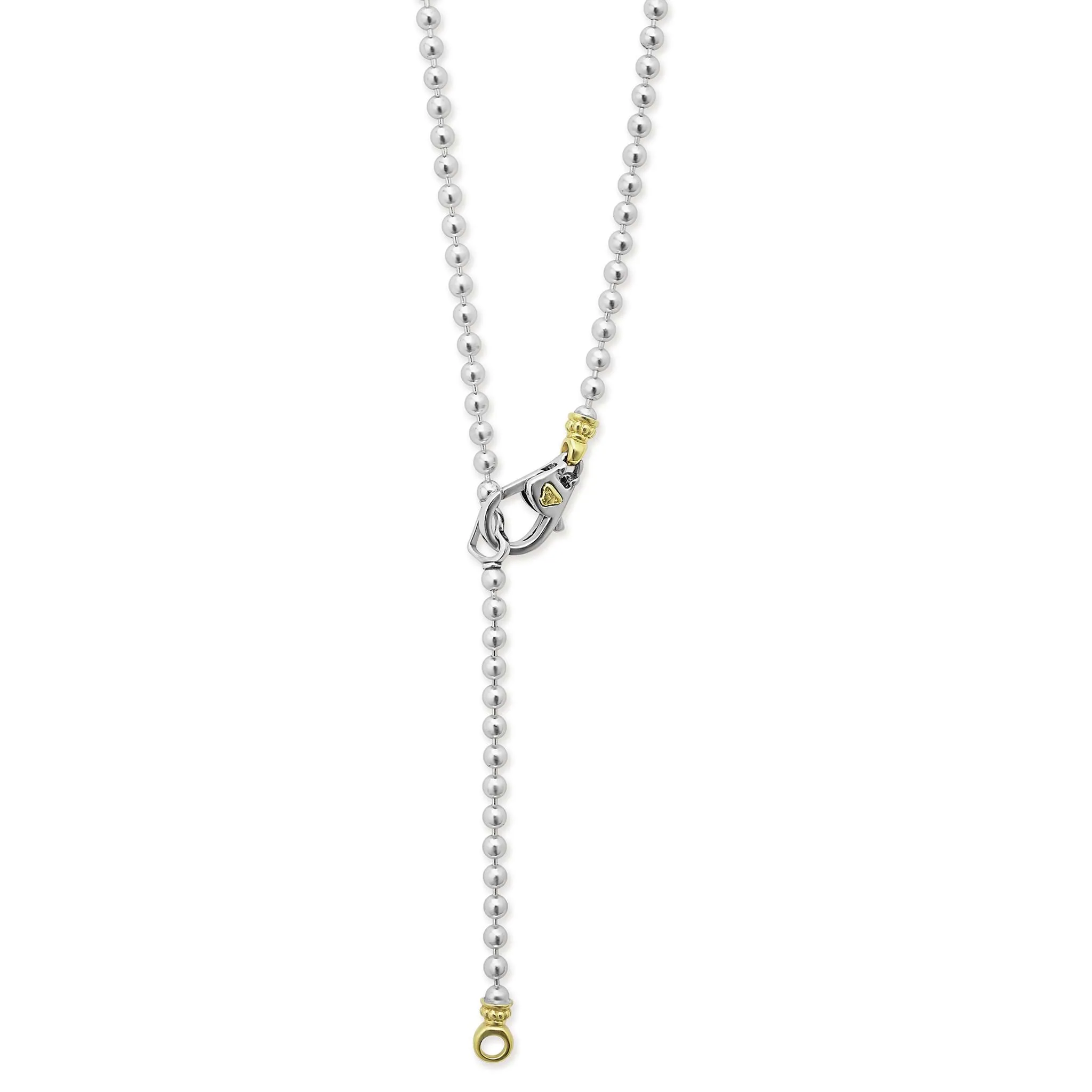 Caviar Icon Two-Tone Caviar Beaded Diamond Necklace