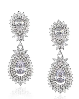 Celeste halo pear crystal drop - Exclusive at Kezani