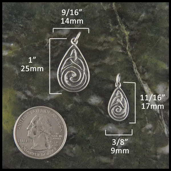 Celtic Spiral Drop Pendant