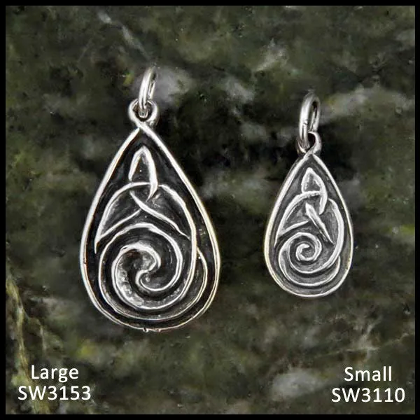 Celtic Spiral Drop Pendant