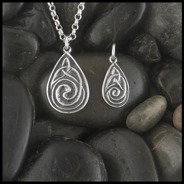 Celtic Spiral Drop Pendant