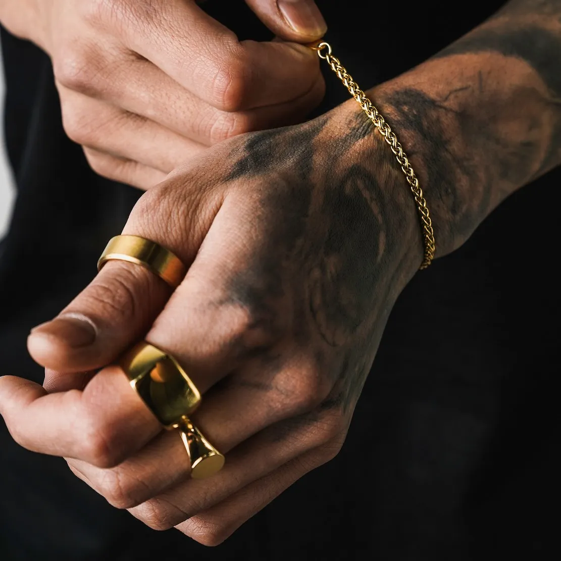 Chain Bracelet Set - 24kt Gold