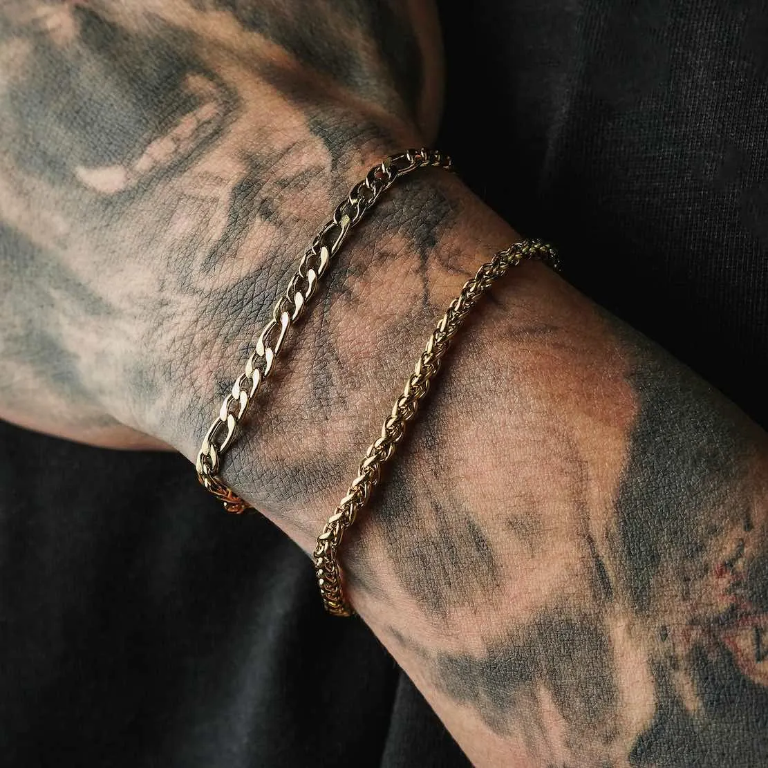 Chain Bracelet Set - 24kt Gold