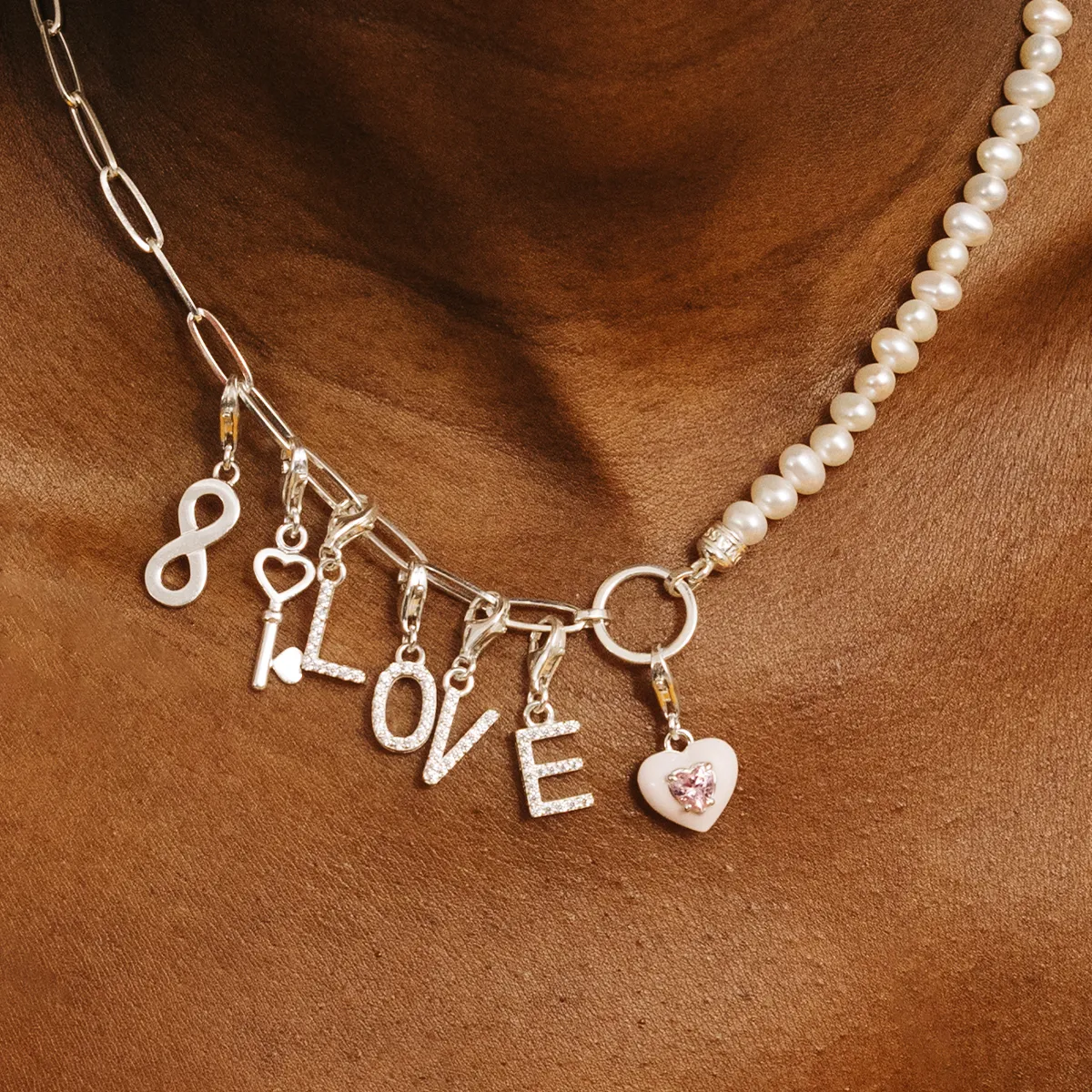 Charm Pendant Heart Pink