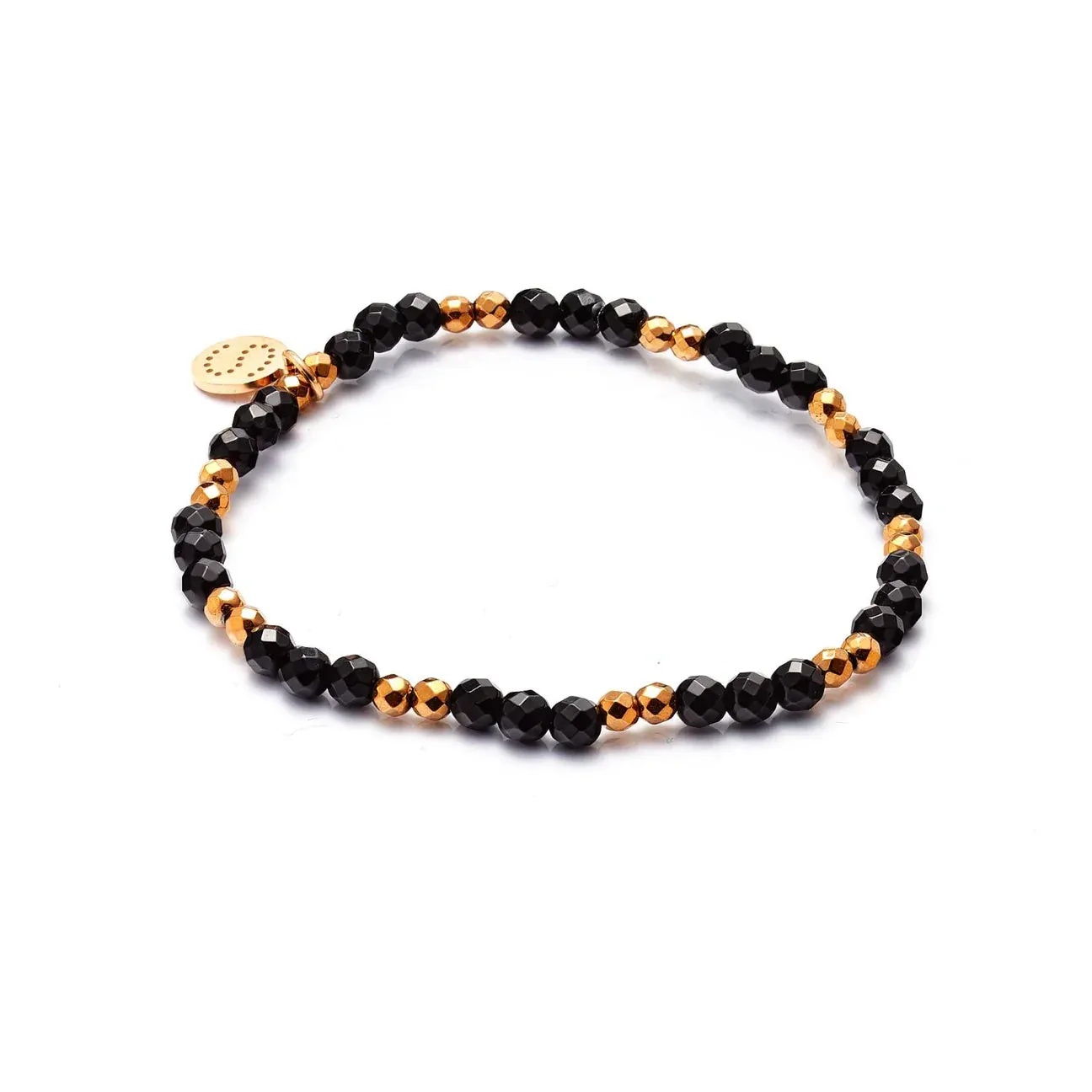 Charme Bracelet Trio By Silk & Steel - Black/Gold