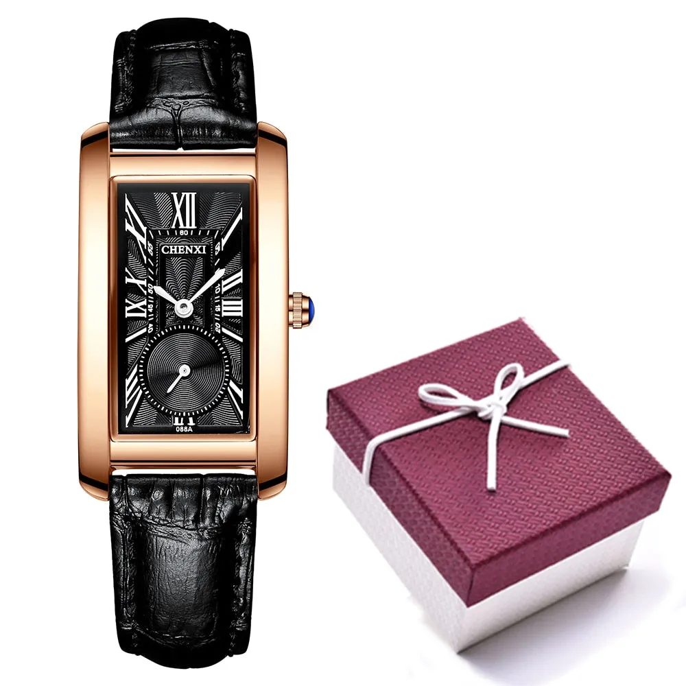 CHENXI Brand Fashion Women Watch Casual Luxury Women&#39;s Leather Bracelet Clock Waterproof WristWatch Ladies Quartz Dress Watches