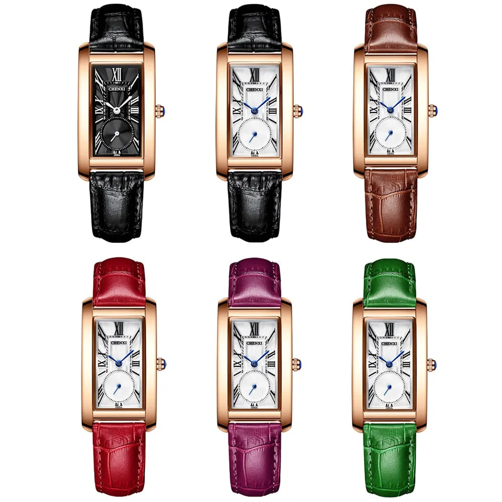 CHENXI Brand Fashion Women Watch Casual Luxury Women&#39;s Leather Bracelet Clock Waterproof WristWatch Ladies Quartz Dress Watches