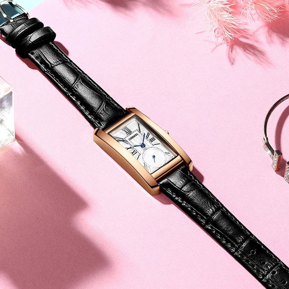 CHENXI Brand Fashion Women Watch Casual Luxury Women&#39;s Leather Bracelet Clock Waterproof WristWatch Ladies Quartz Dress Watches