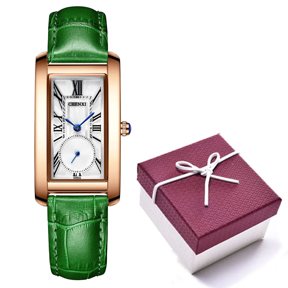 CHENXI Brand Fashion Women Watch Casual Luxury Women&#39;s Leather Bracelet Clock Waterproof WristWatch Ladies Quartz Dress Watches