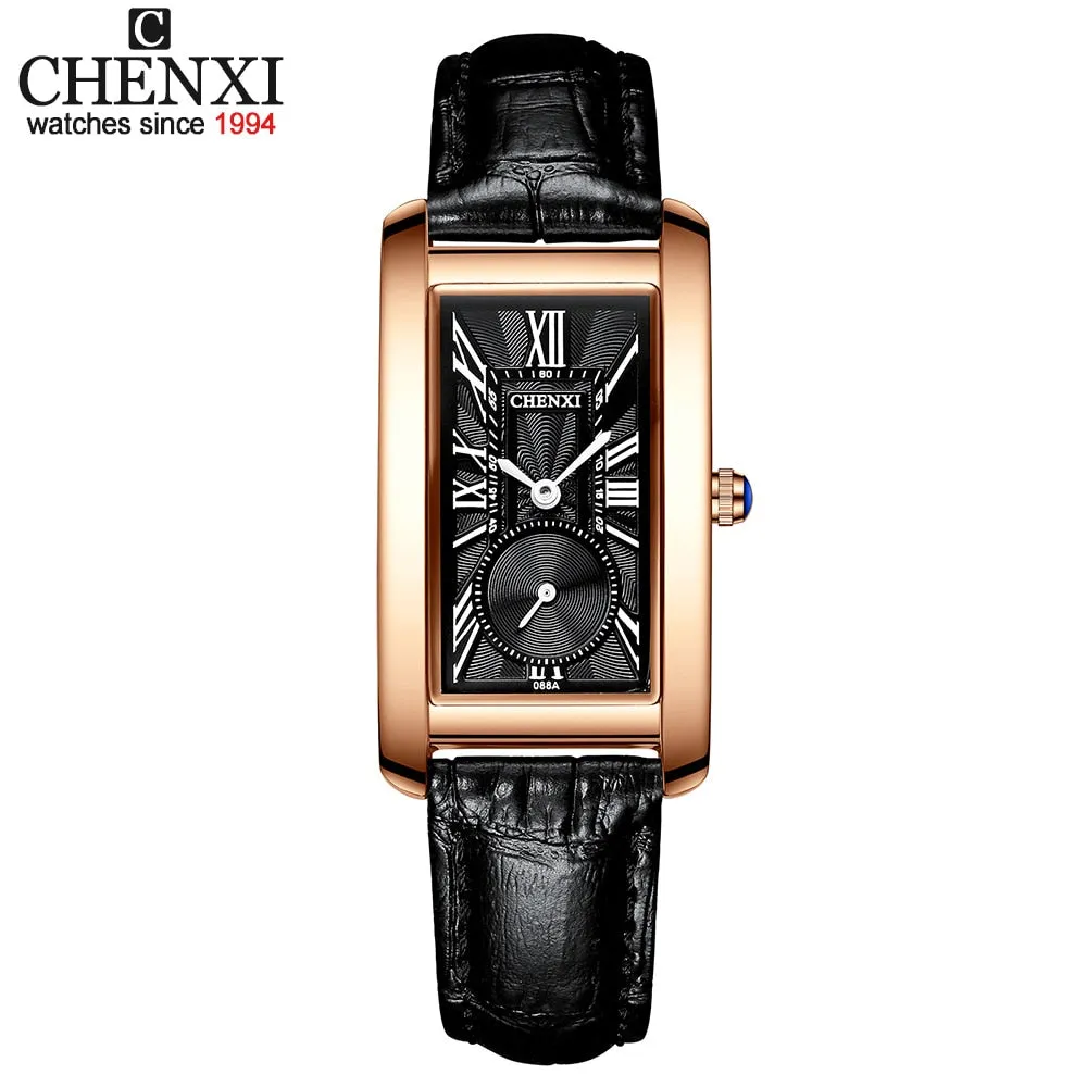 CHENXI Brand Fashion Women Watch Casual Luxury Women&#39;s Leather Bracelet Clock Waterproof WristWatch Ladies Quartz Dress Watches