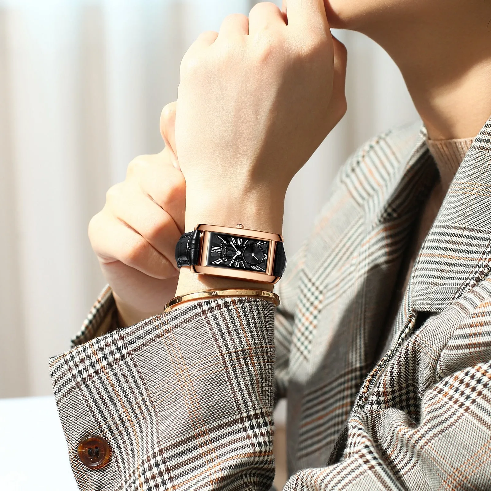 CHENXI Brand Fashion Women Watch Casual Luxury Women&#39;s Leather Bracelet Clock Waterproof WristWatch Ladies Quartz Dress Watches