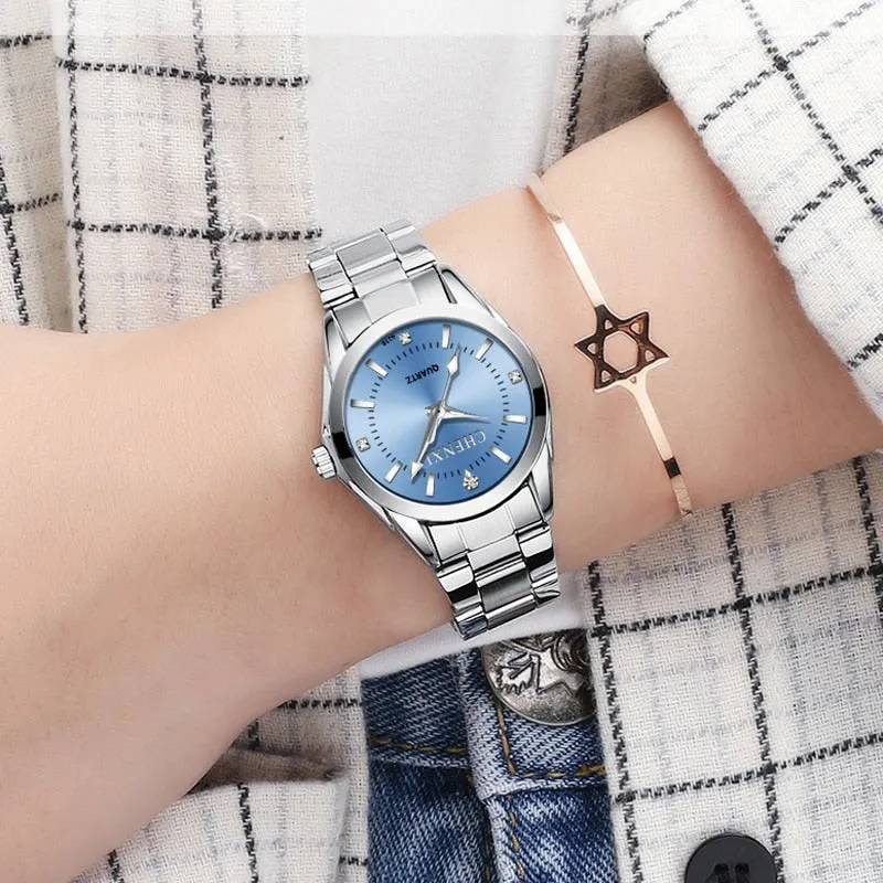 CHENXI Luxury Brand Fashion watches For Women Rhinestone Quartz Watch Women&#39;s Casual Dress Clock Ladies Bracelet Wristwatches