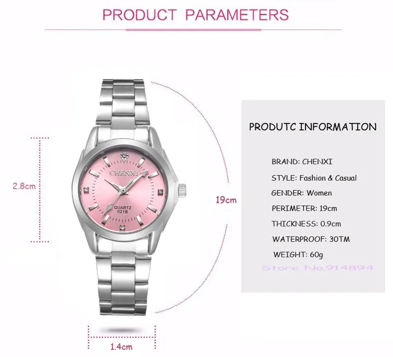 CHENXI Luxury Brand Fashion watches For Women Rhinestone Quartz Watch Women&#39;s Casual Dress Clock Ladies Bracelet Wristwatches