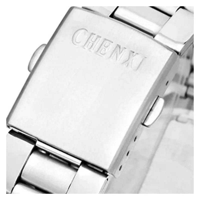 CHENXI Top Men Women Quartz Watch Luxury Brand Fashion Stainless Steel Waterproof Clock Sport Watches Casual Male Wristwatch