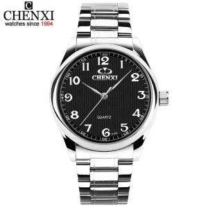 CHENXI Top Men Women Quartz Watch Luxury Brand Fashion Stainless Steel Waterproof Clock Sport Watches Casual Male Wristwatch