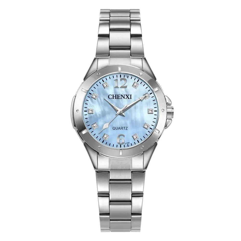 CHENXI Women Watches Luxury Brand Simple Clock Waterproof Lady Rhinestones Full Steel Watch Ladies Quartz Dress Wristwatch
